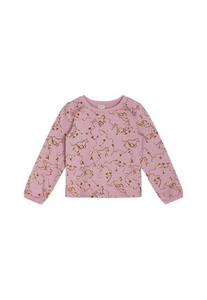 Bluză cu mânecă lungă - print purple brown