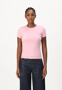 Tommy Jeans LINEAR TEE 2 PACK - Jednoduché tričko - ballet/white