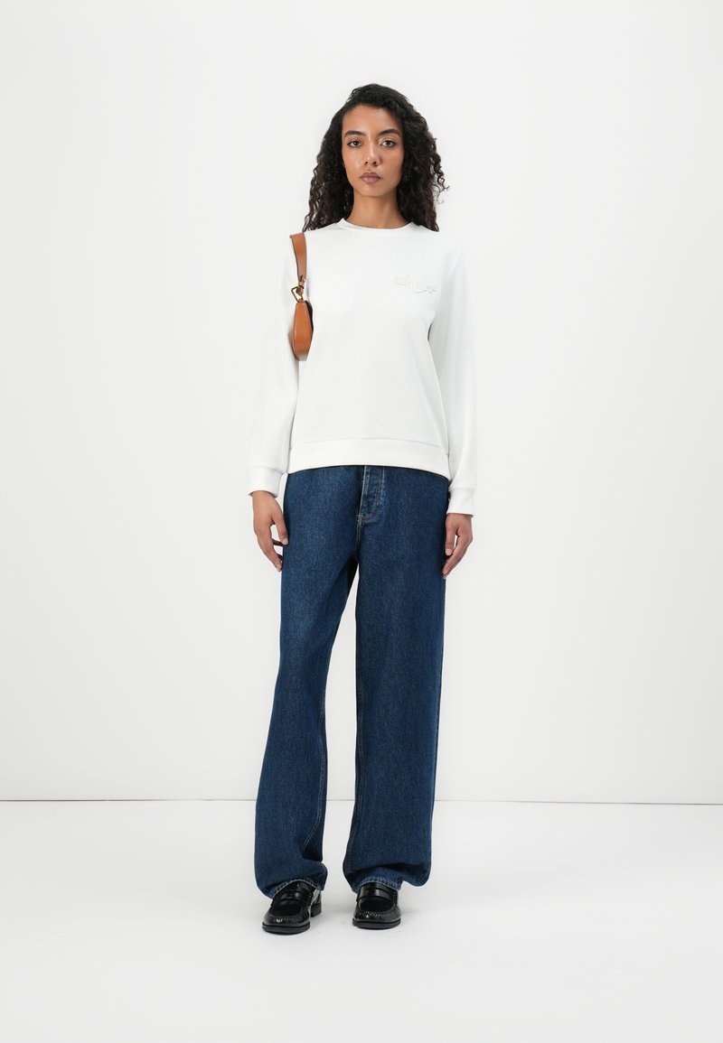GANT TONAL SHIELD C NECK - Mikina - eggshell