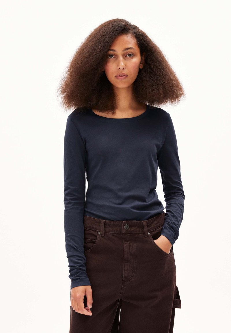 ARMEDANGELS ENRICCAA SOFT - Langarmshirt - night sky