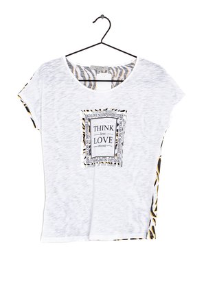 T-shirt med print - white