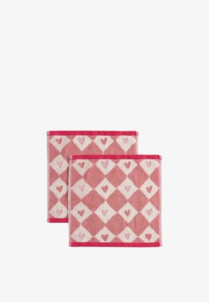 Next, SET OF 2 HEART FACE CLOTHS - Serviette de bain - pink