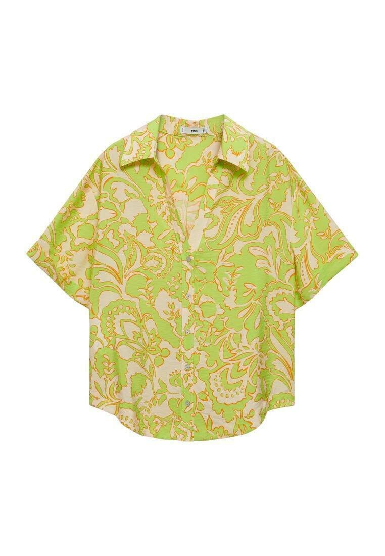 Mango Overhemdblouse geel Mango Overhemdblouse geel