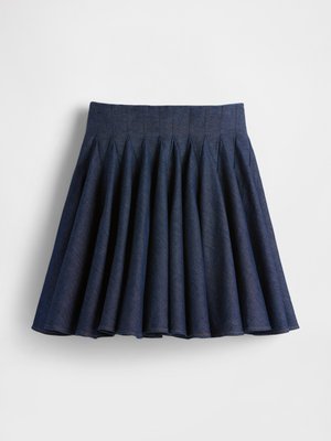 GAP GAP STUDIO PLEATED MINI SKIRT THOMAS - Denim skirt - dark wash indigo