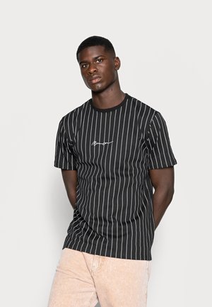 TEE WITH EMBROIDERY - T-shirt con stampa - black