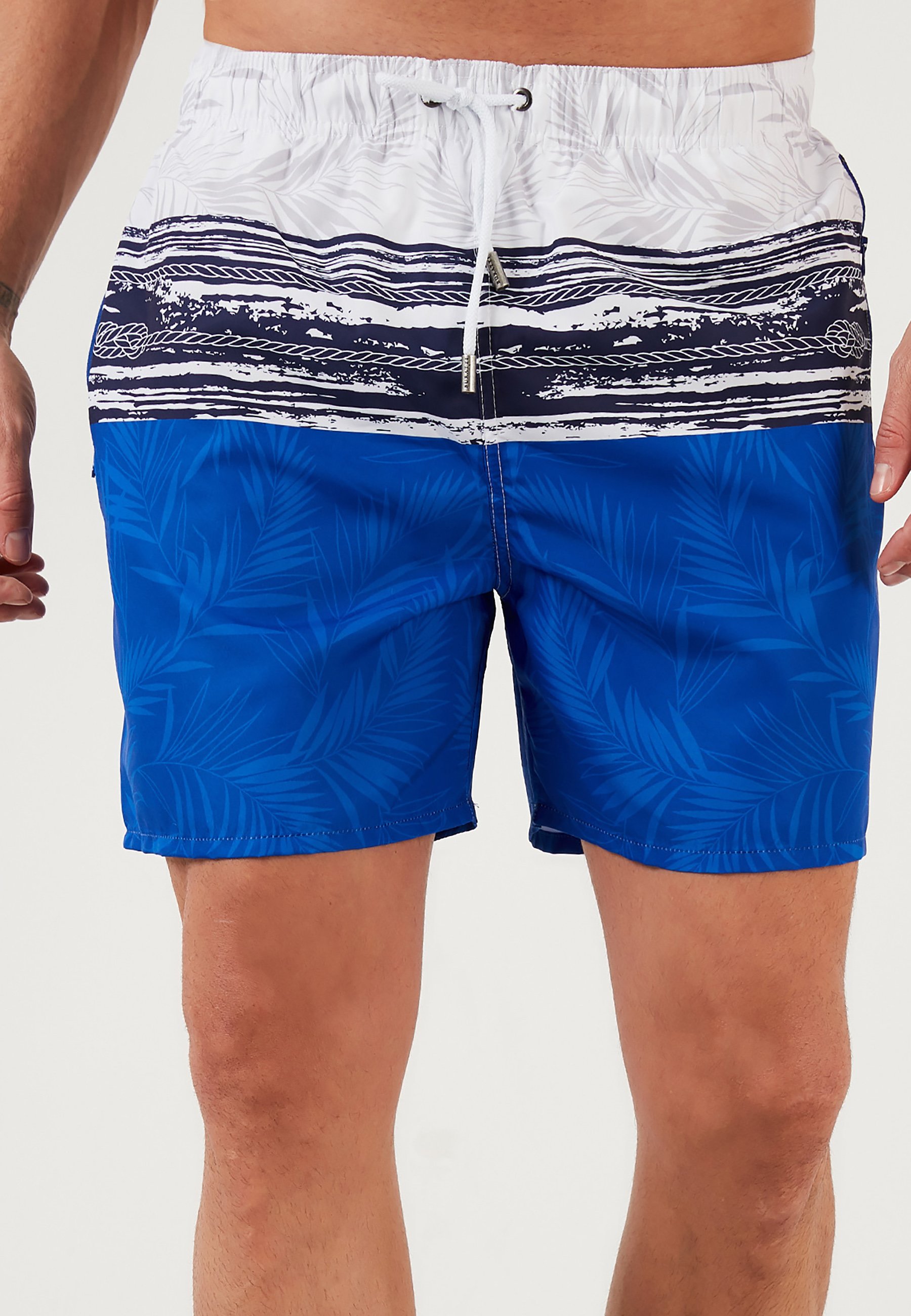 blue beach shorts