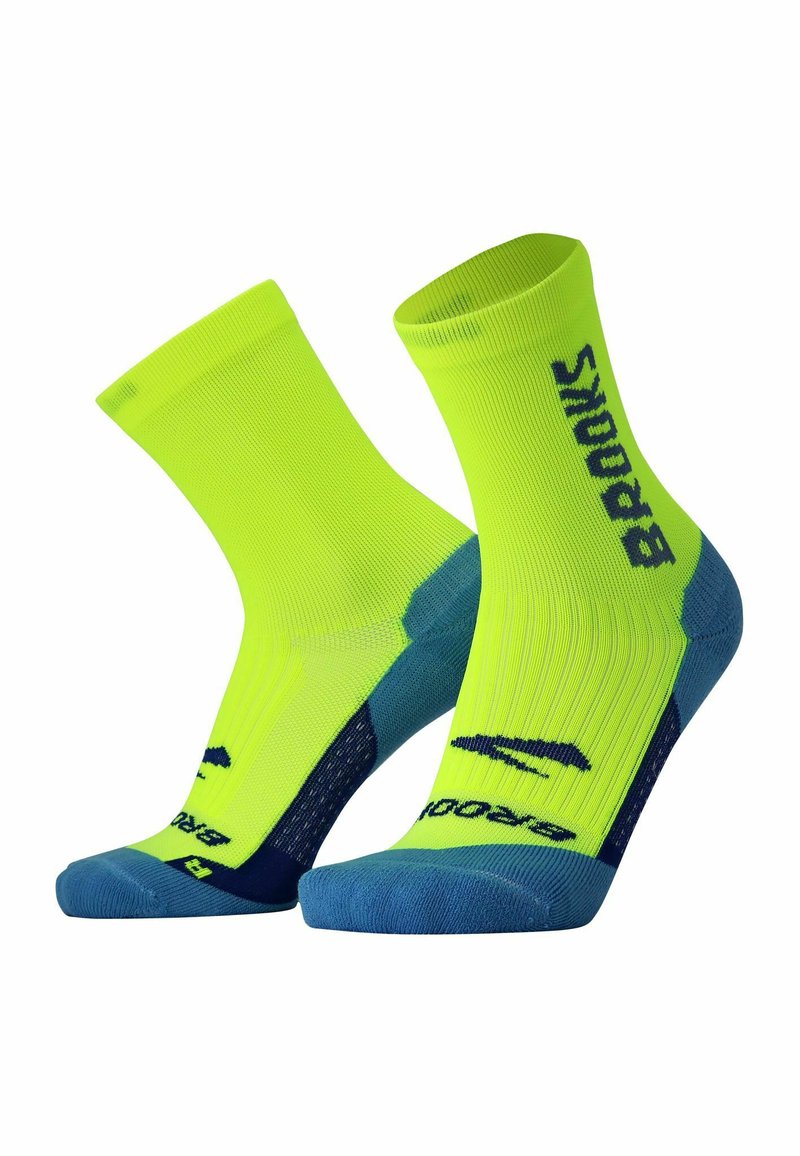 Brooks GHOST CREW - Sporta zeķes - neon yellow br crew