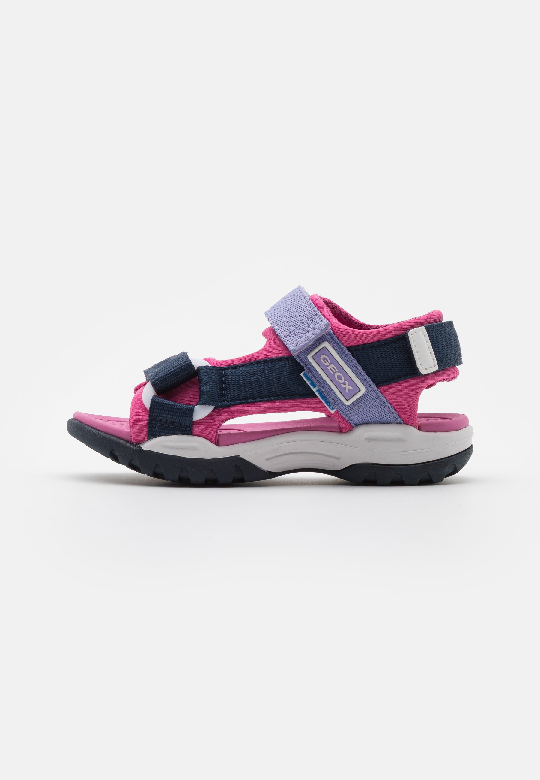 Geox BOREALIS GIRL - Trekkingsandale - navy/fuchsia/dunkelblau