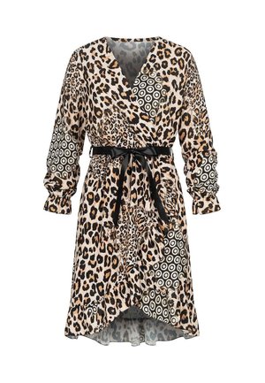 Cloud 5ive, CLOUD5 LANGARM CHIFFON KLEID - Robe de jour - beige black
