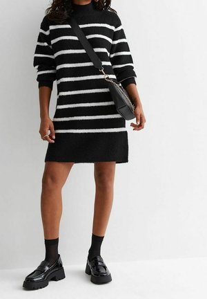 Gebreide jurk - mottled black