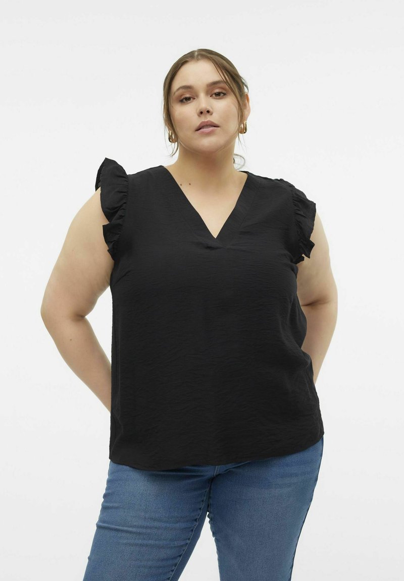 Vero Moda Curve CURVE VMCNATJA - Camicetta - black