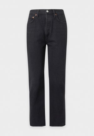Agolde, RILEY CROP - Jean droit - black denim