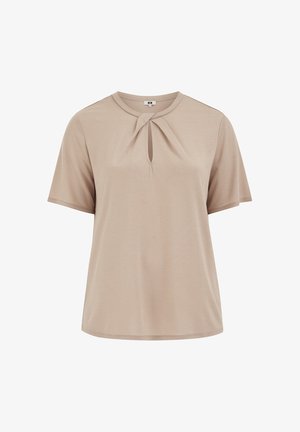 WE Fashion, CURVE - T-Shirt print - beige