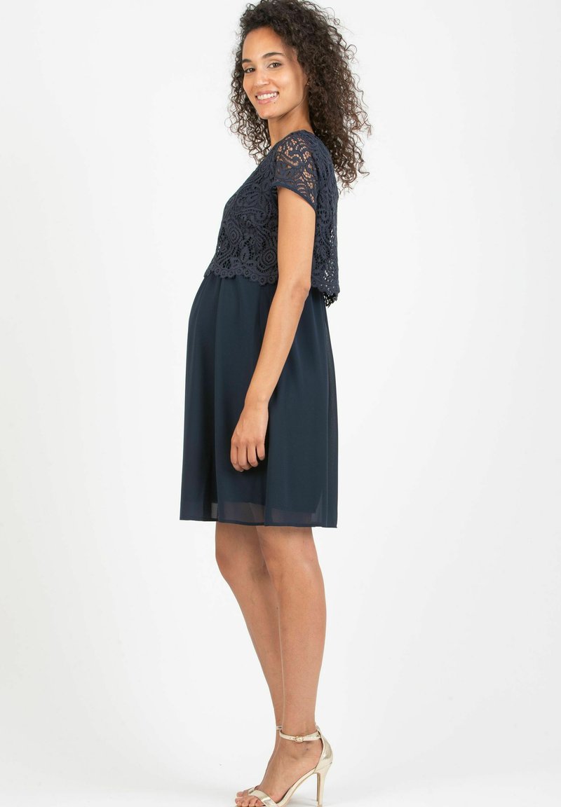 lace dress blue Amarra 87129 Size 2 Blue Homecoming Dress Short Fitted Lace Sequin Embellished Cocktail Dress Backless Corset Formal Gown