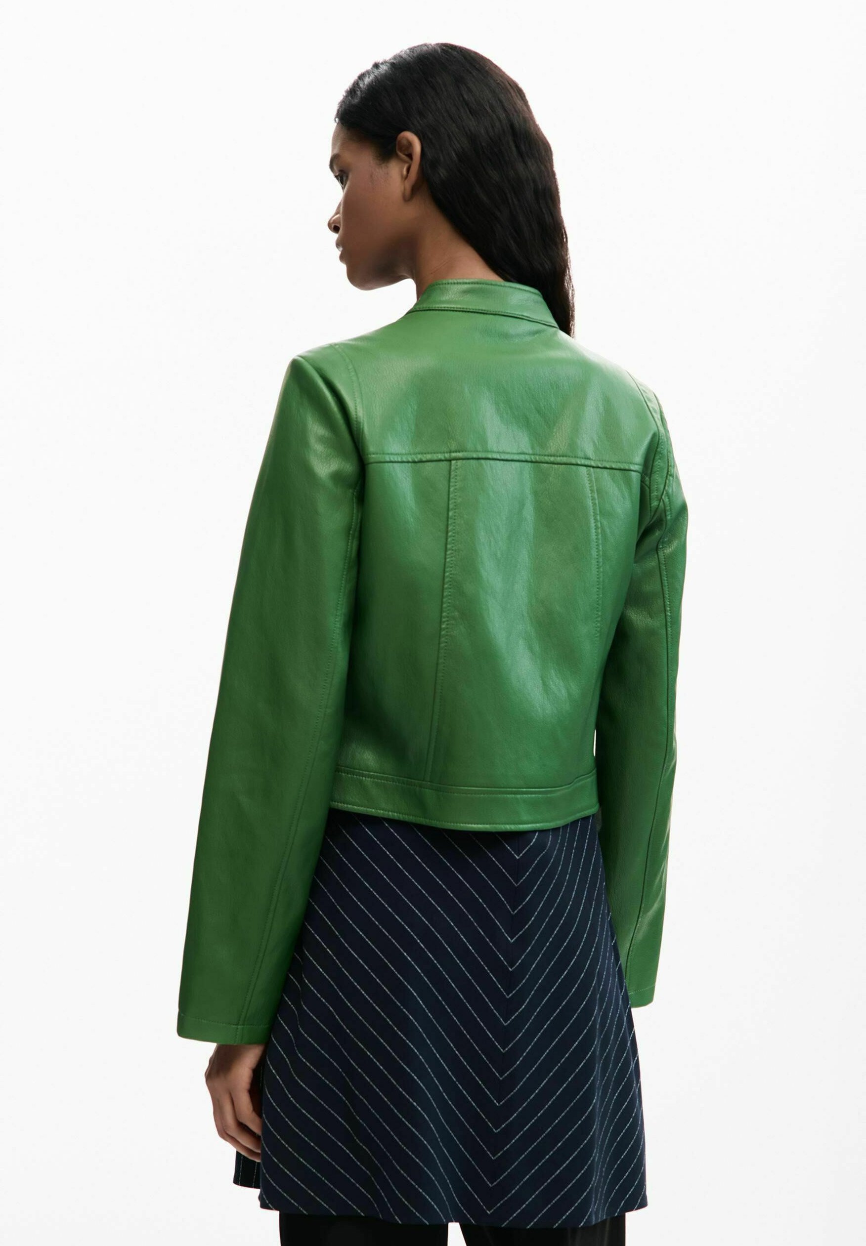 Desigual COMBINED - Faux leather jacket - green - Zalando