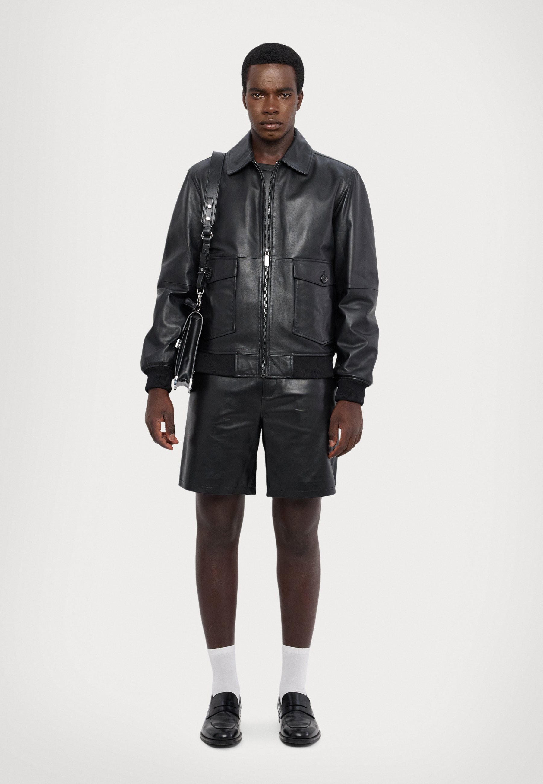 STUDIO ID AMBROSE JACKET - Leather jacket - black - Zalando.ie