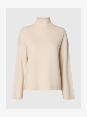 Selected, SLFCILLE LS KNIT HIGH NECK NOOS - Pullover - snow white