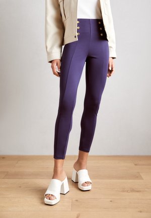 Punto leggings with button detail - Legging - dark blue