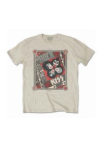 Paradiso Clothing KISS ROCK REVOLUTION - Print T-shirt - sand