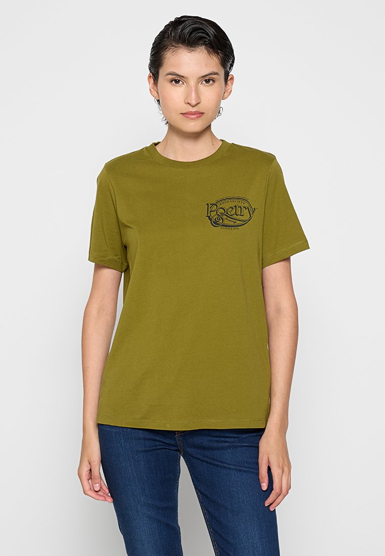 Scotch & Soda T-shirt print olijfgroen Scotch & Soda T-shirt print olijfgroen