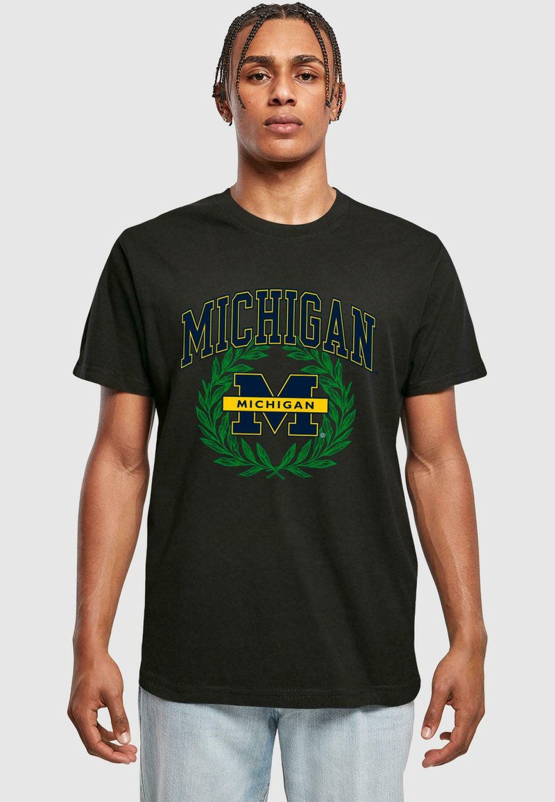 Merchcode MICHIGAN UNIVERSITY - Triko s potiskem - black