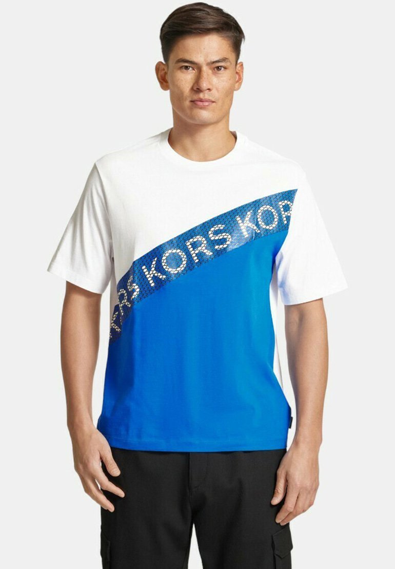 Camiseta Michael Kors Newsprint Hombre Blancas Color Camiseta