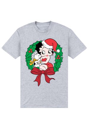 BETTY BOOP CHRISTMAS PUDGY WREATH - Camiseta estampada - heather grey