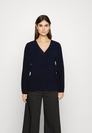 TOM TAILOR DENIM WRAP LOOK BLOUSE - Μπλούζα - sky captain blue