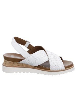 ara VALENCIA - Wedge sandals - weiss