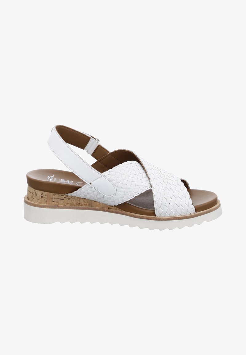ara VALENCIA - Wedge sandals - weiss