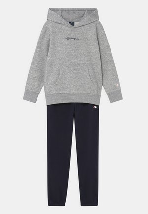 TRACKSUIT HOODY SET UNISEX - Dres - mottled grey/dark blue