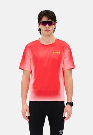 CEP CORE RUN SHORT SLEEVE - T-shirt print - neon coral fade
