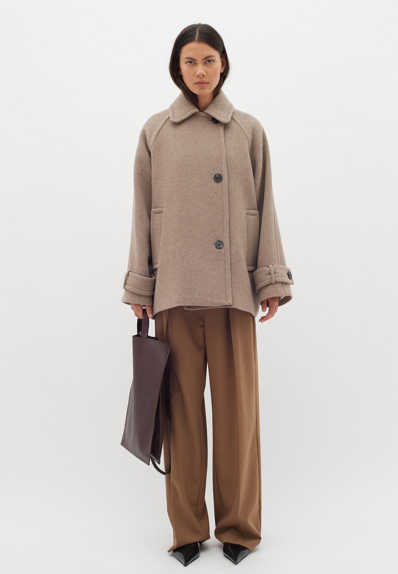 InWear THORAIW MINONA - Kurzmantel - sandy grey melange/braun  