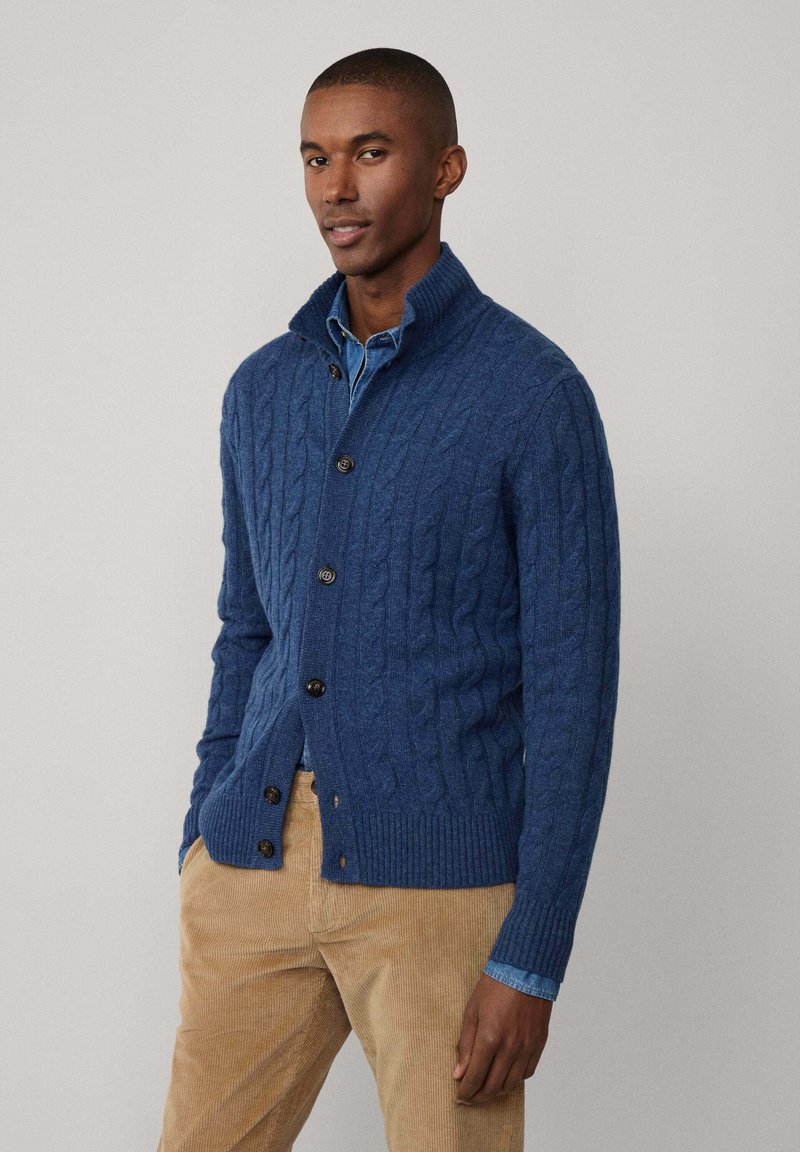 Façonnable CABLE CARD Cardigan blue marl/celeste Zalando