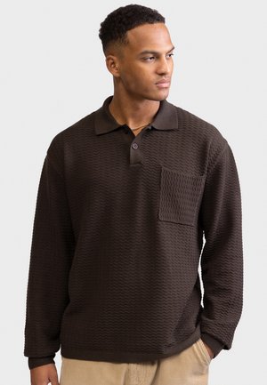 GUSTAVO BOXY FIT - Long sleeved top - turkish coffee