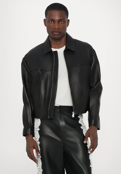 Les Benjamins Pantalon en cuir - black