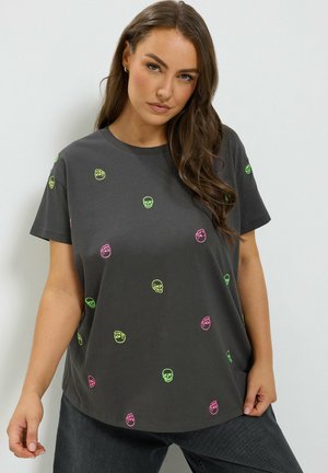 Yours Clothing, T-shirt con stampa - grey
