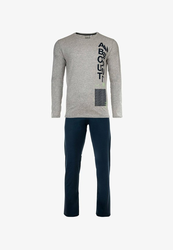 SET 2-TLG - LANG - Pyjama set - blau grau