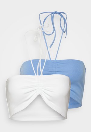 Gina Tricot ARONIA 2 PACK - Topper - white/blue