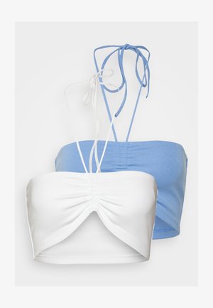 Gina Tricot ARONIA 2 PACK - Topper - white/blue