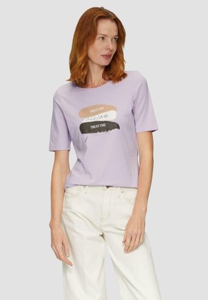 MIT HALBLANGEN ÄRMELN - Camiseta estampada - flieder