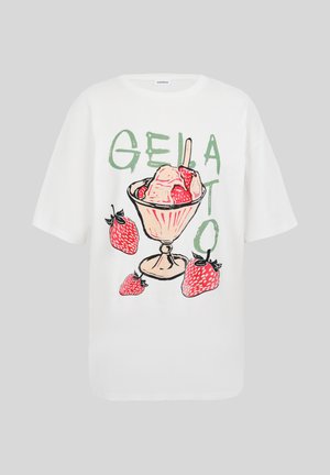 Even&Odd, WT6 GRAPHIC TEE - Μπλουζάκι με στάμπα - white