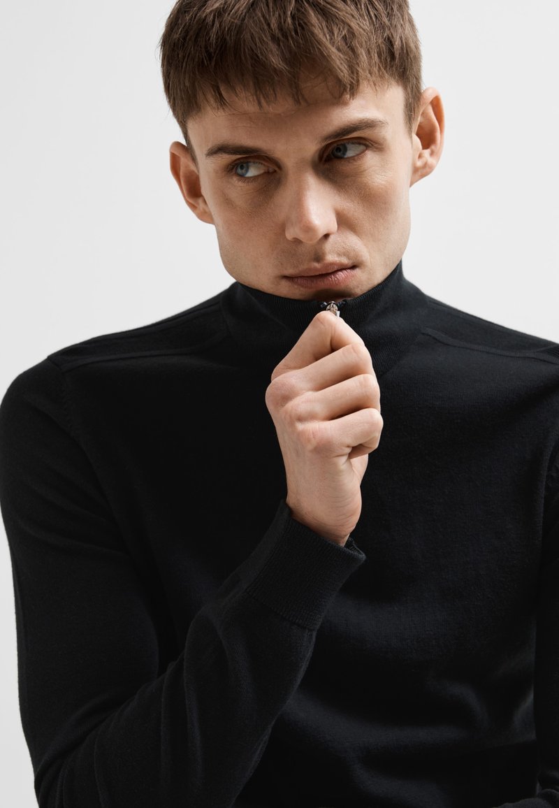 Pull à Capuche Homme Selected Homme – Noir, Taille L – Neuf Sans étiquettes