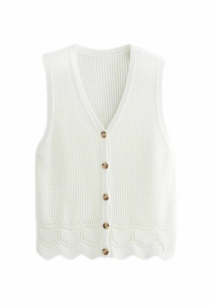BUTTON FRONT - REGULAR FIT - Neuletakki - ecru