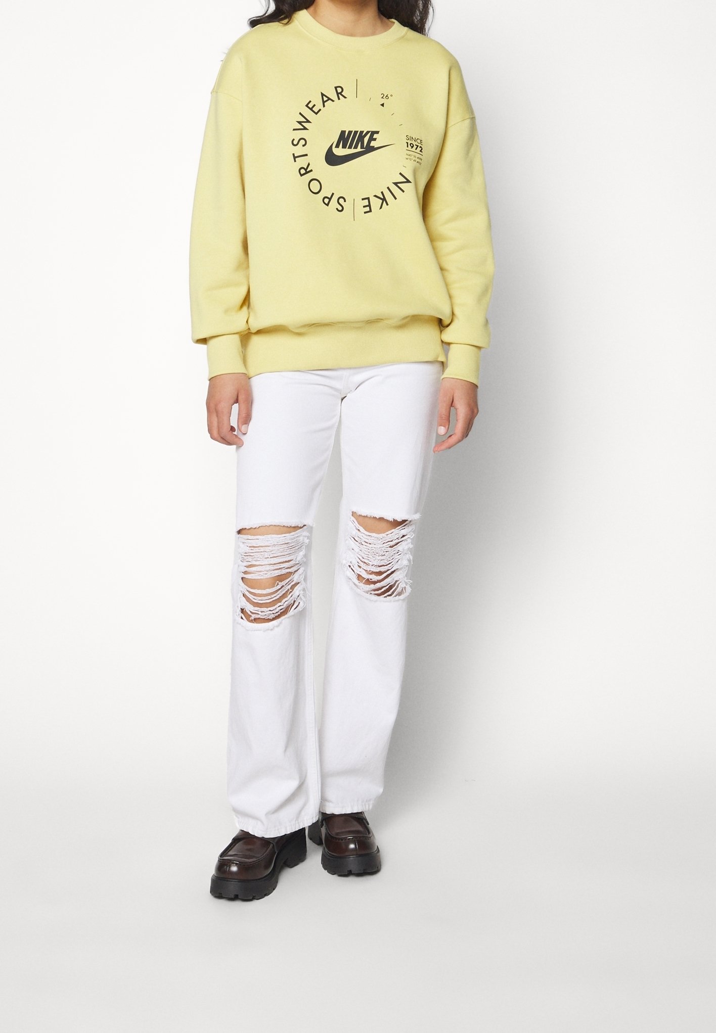 yellow nike crewneck womens