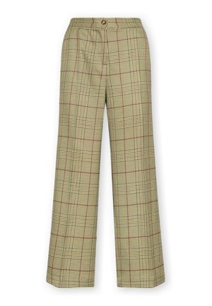 Elena Mirò, PANTALONI PALAZZO FANTASIA GALLES - Trousers - bordeaux