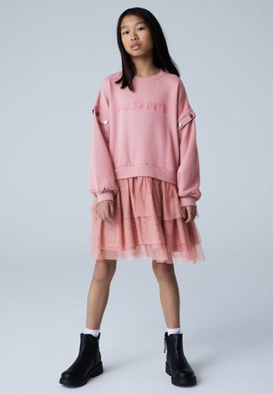 smALLSAINTS, REGULAR FIT - AMPHIA FLOCKED LOGO MOCK - Päevakleit - mid pink