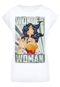 WOMAN POSTER -WITH EXTENDED SHOULDER - Print T-shirt - white
