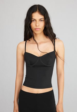 Bershka, TOP - Débardeur - black