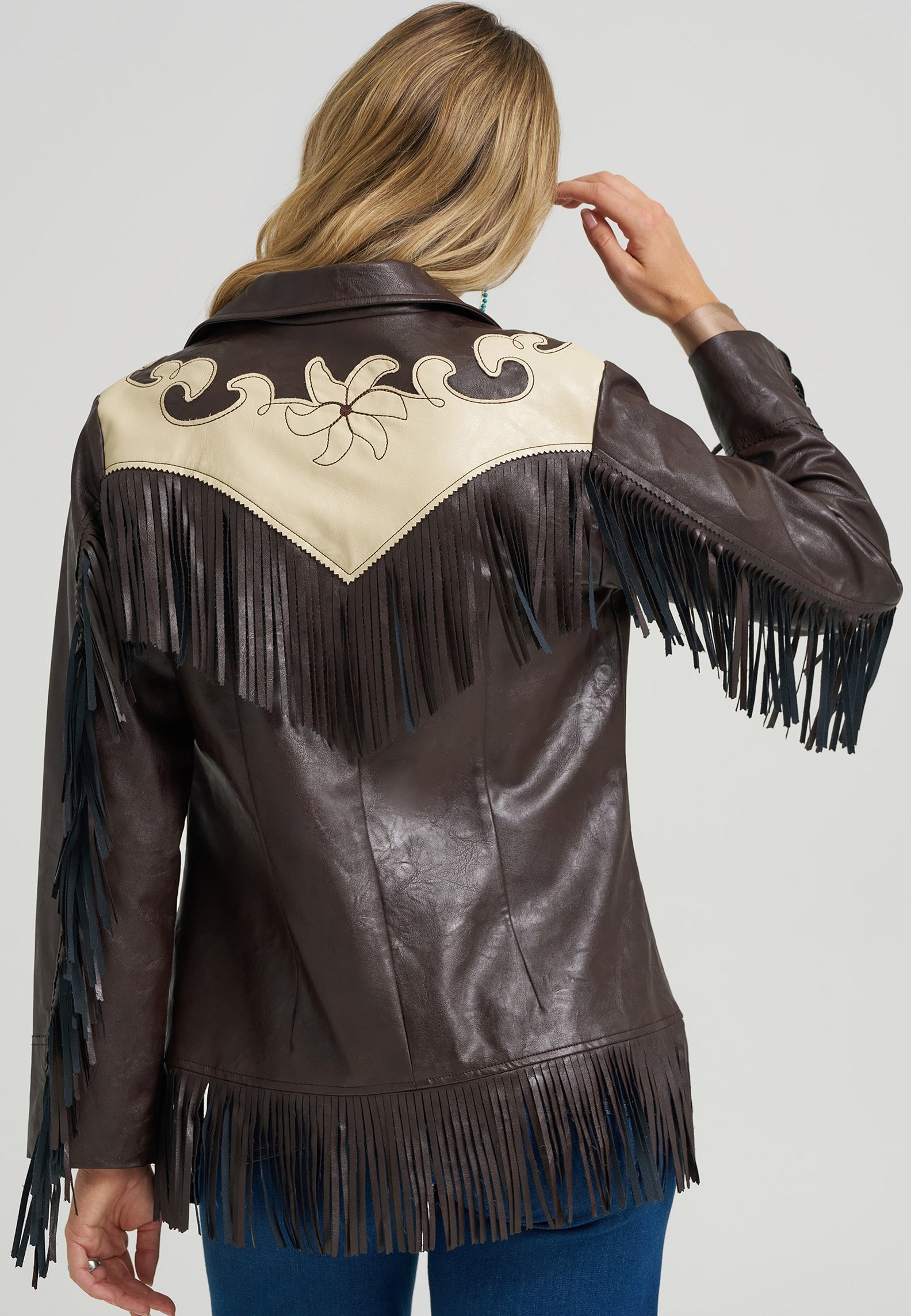 Wrangler WRANGLER X LAINEY WILSON FRINGE JACKET - Faux leather